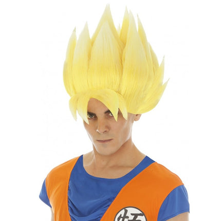 Goku Saiyan Pruik Geel Dragon Ball Z