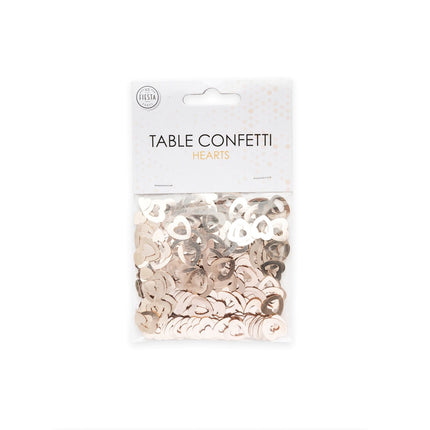 Tafelconfetti Open Hartjes Rose Goud