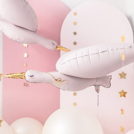 Helium Ballon Ooievaar Leeg 1m