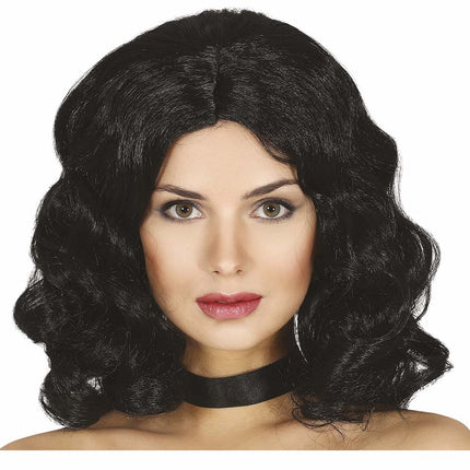 Zwarte Pruik Kort Haar