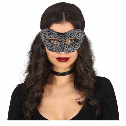 Halloween Oogmasker Spinnenweb