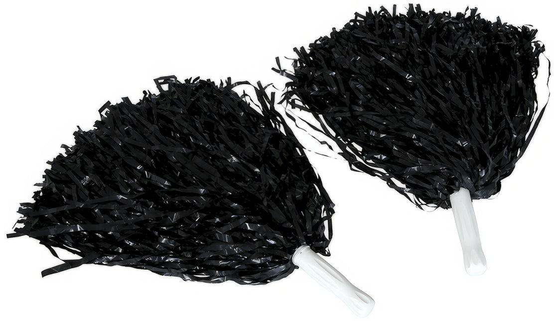 Zwarte Pompoms 2st