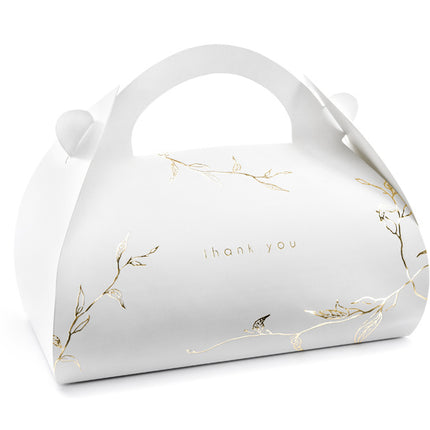 Cakedoosjes Thankyou Goud 16cm 10st