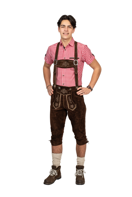 Lederhose Bruin Heren Lang