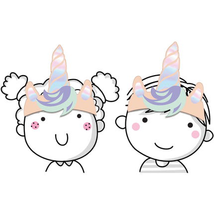 Unicorn Feesthoedjes Rainbows Papier 6st
