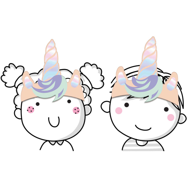 Unicorn Feesthoedjes Rainbows Papier 6st