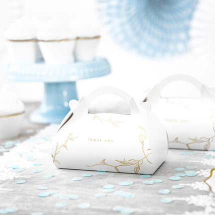 Cakedoosjes Thankyou Goud 16cm 10st