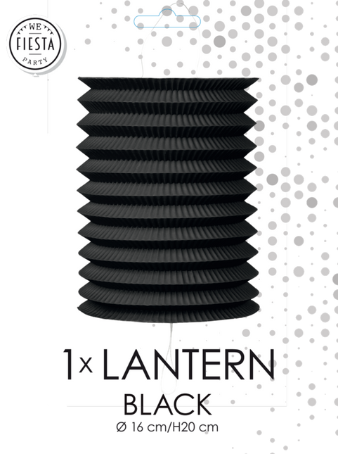Zwarte Lampion 16cm