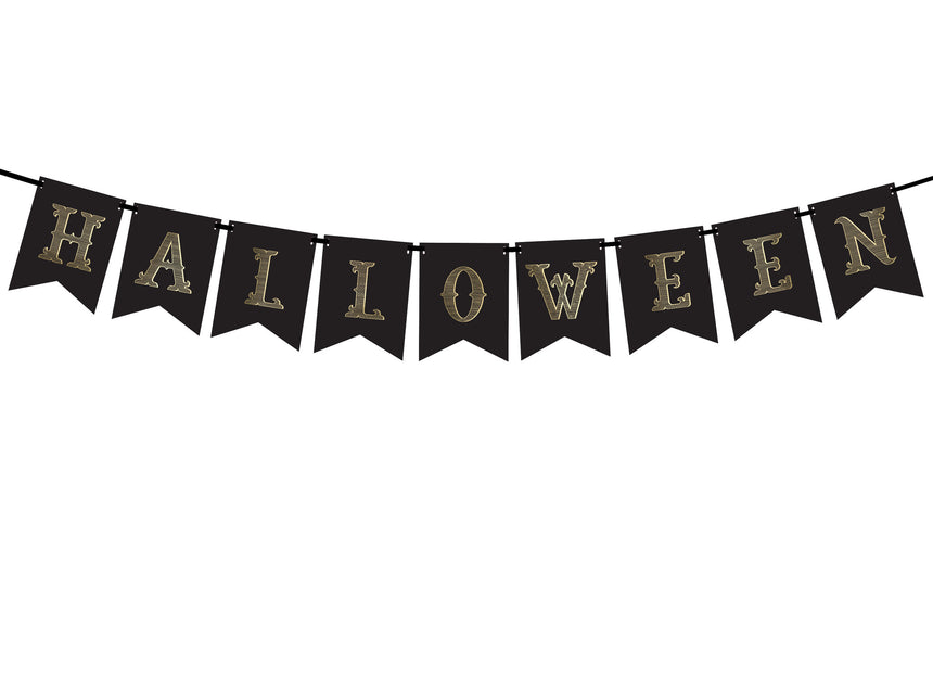 Oranje Halloween Letterslinger 1,75m