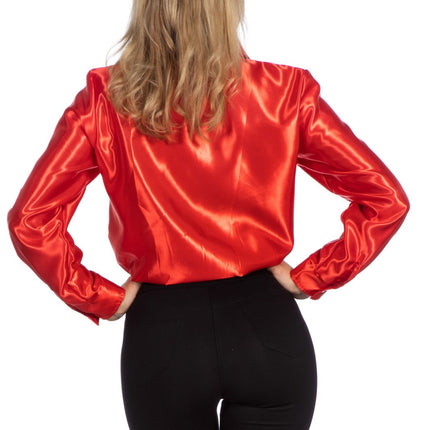 Disco Blouse Ruches Rood