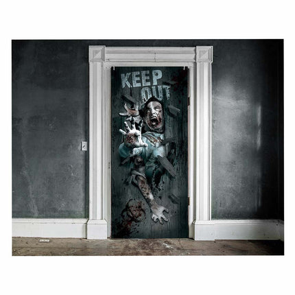 Halloween Deurposter Zombie 180cm x 80cm