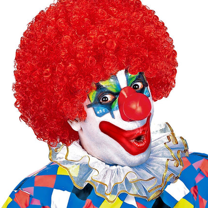 Rode Pruik Clown Krullen