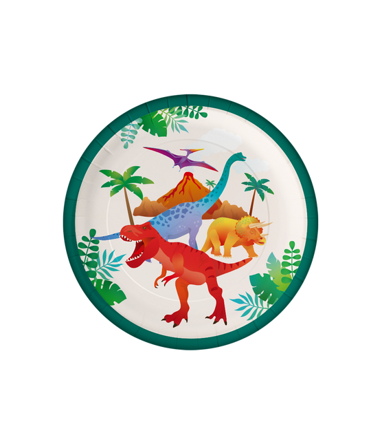 Dino Borden Gekleurd 23cm 8st