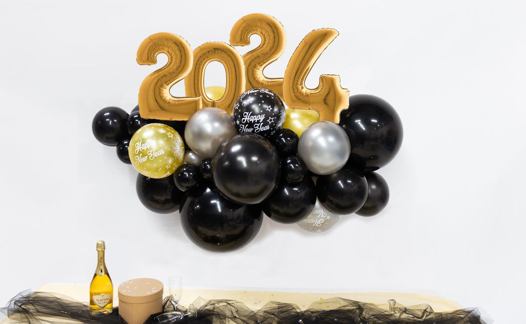 Ballonnen DIY Balloon Kit Organic Gold New Year