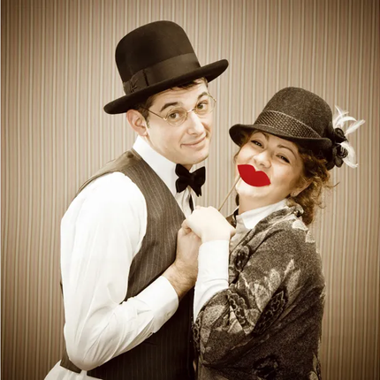 Photobooth Lippen Rood 6st