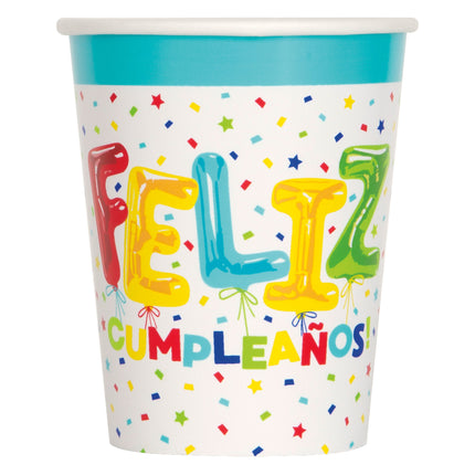 Bekers Feliz Cumpleanos 266ml 8st