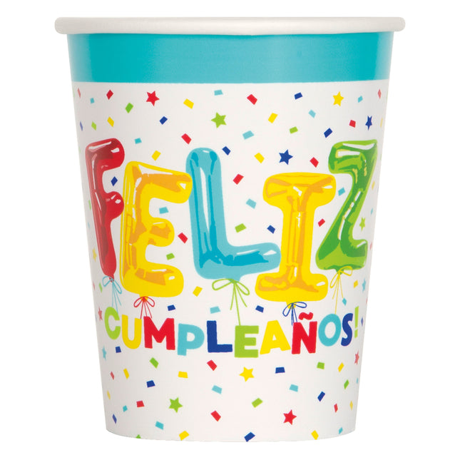 Bekers Feliz Cumpleanos 266ml 8st