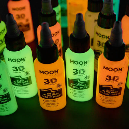 Moon Glow Glow in the Dark Fabric Paint Invisible 30ml