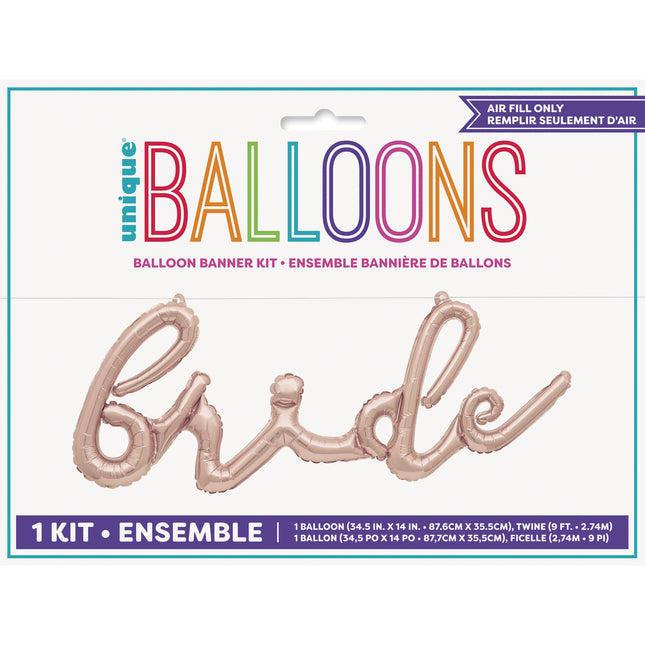 Bruiloft Ballon Rose Goud Folie 3m