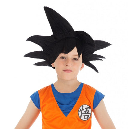 Goku Saiyan Pruik Kind Zwart Kind Dragon Ball Z