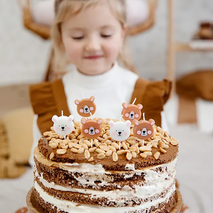 Kaarsen Beer 3cm 6st