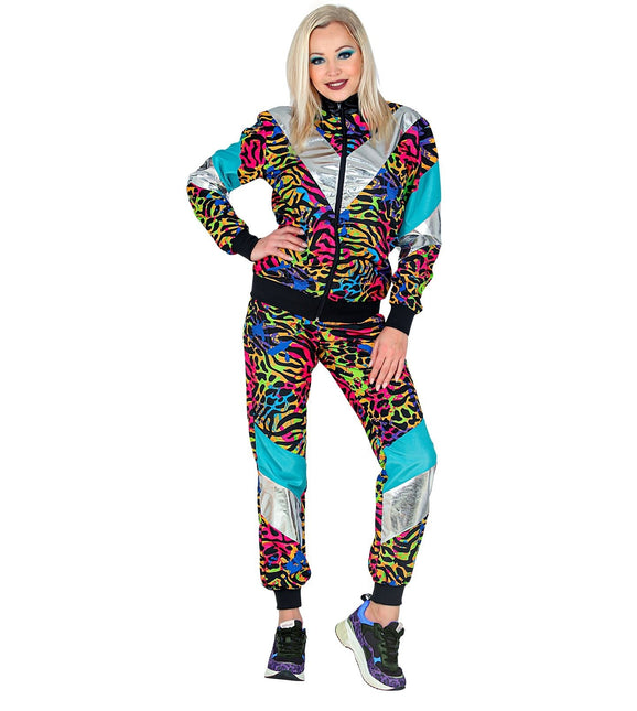 Neon 80S Trainingspak Fout Dierenprint