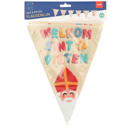 Vlaggenlijn Welkom Sint & Piet 6m