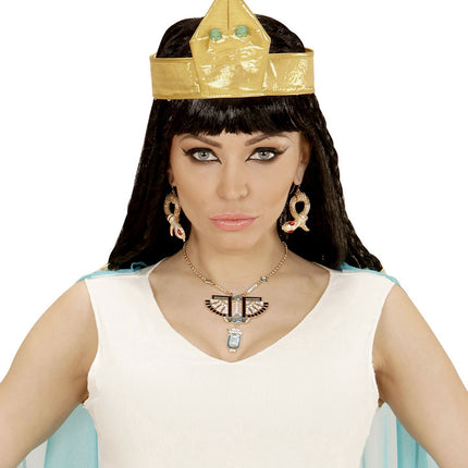 Slang Oorbellen Goud Rode Ogen