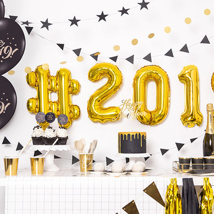 Folie Ballon Letter # Goud Leeg 35cm