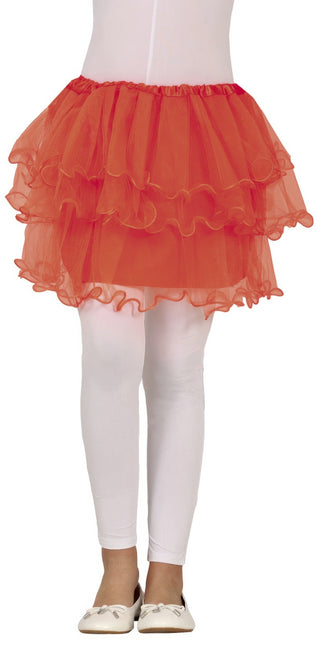 Rode Tutu Meisje Ruches 30cm