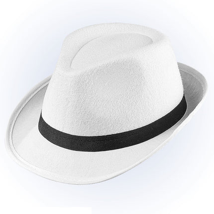 Witte Hoed Met Zwarte Band