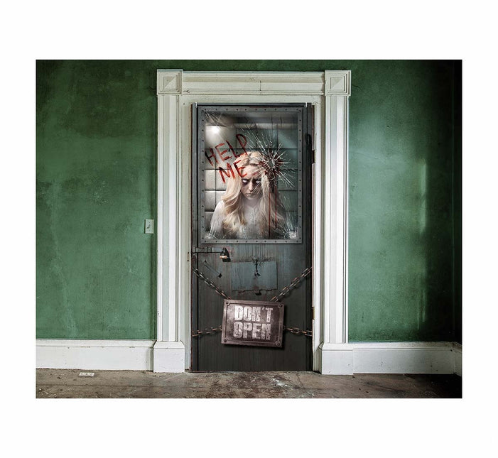 Halloween Deurposter Psychiatrisch 120cm x 79cm