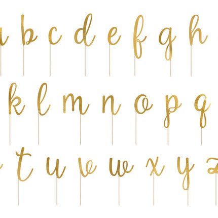 Taarttoppers Alfabet 12cm 53st