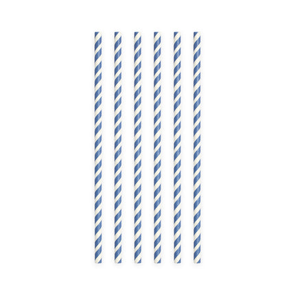 Rietjes Blauw Gestreept 19cm 20st