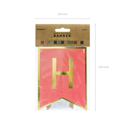 Banner Happy Birthday Gekleurd 1,75m