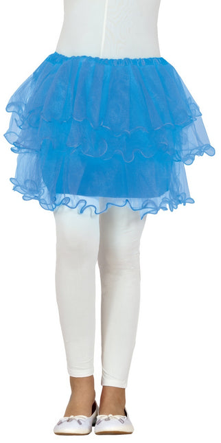 Blauwe Tutu Meisje Ruches 30cm