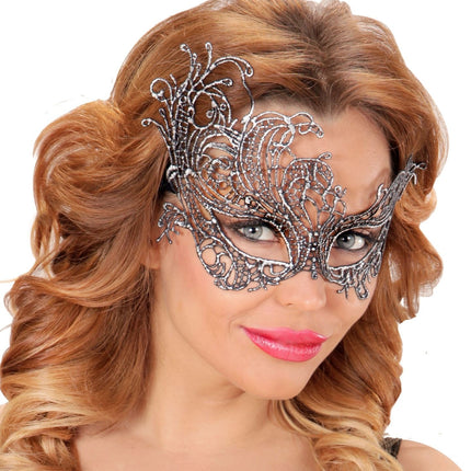 Zilveren Oogmasker Kant