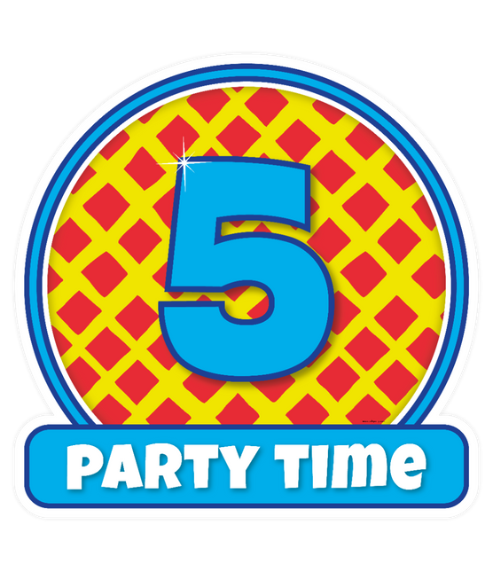 Deurbord 5 Jaar Gekleurd 50cm