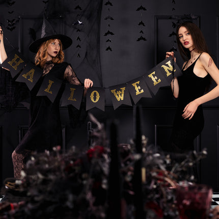 Oranje Halloween Letterslinger 1,75m