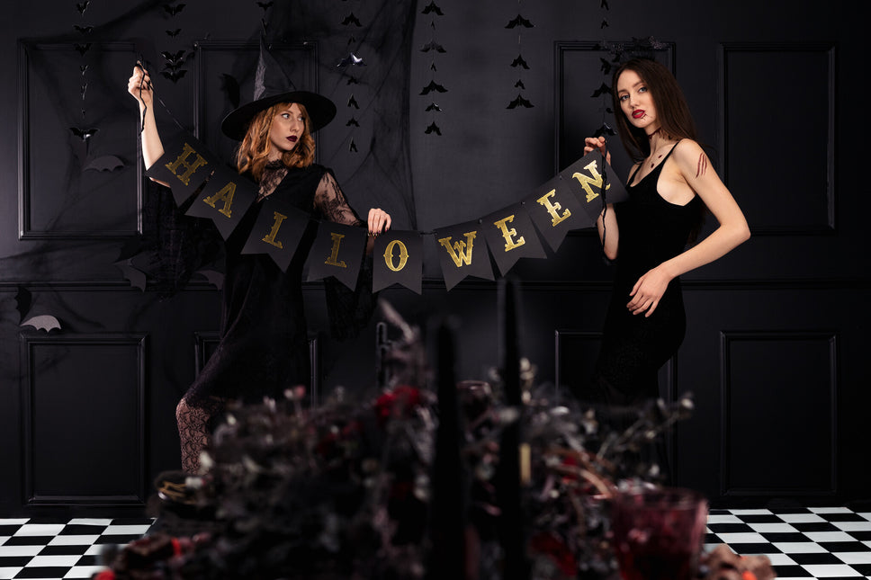 Oranje Halloween Letterslinger 1,75m