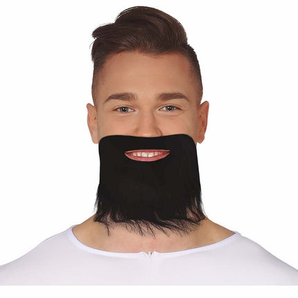 Zwarte Nep Baard Met Snor