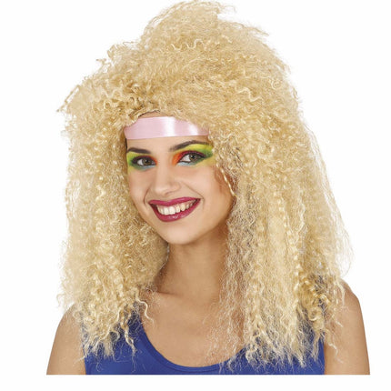Blonde Pruik Krullen