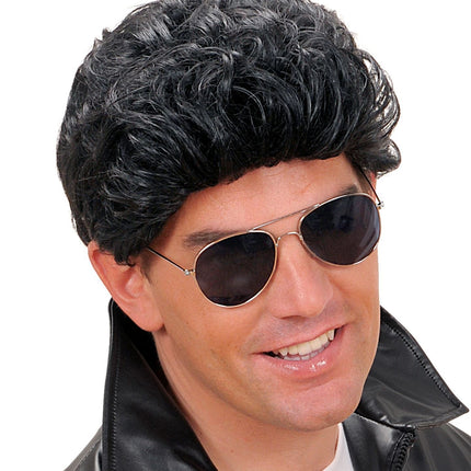 Zwarte Pruik T-Birds