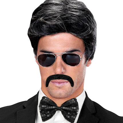 Zwarte Nep Snor Macho