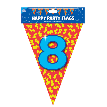 Vlaggenlijn 8 Jaar Gekleurd 10m
