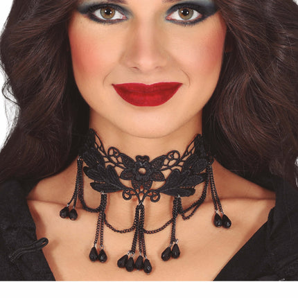 Zwarte Ketting Stenen