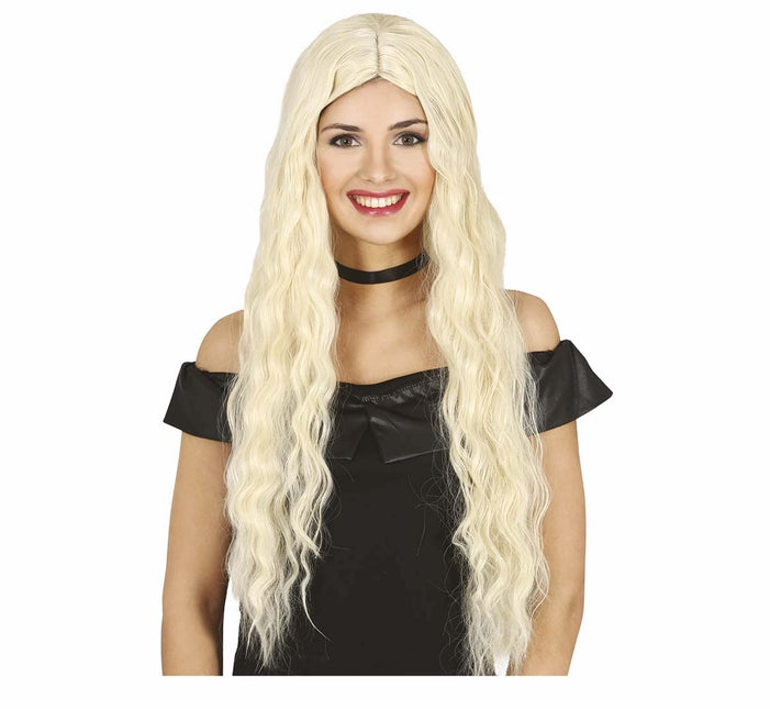 Blonde Pruik Golvend
