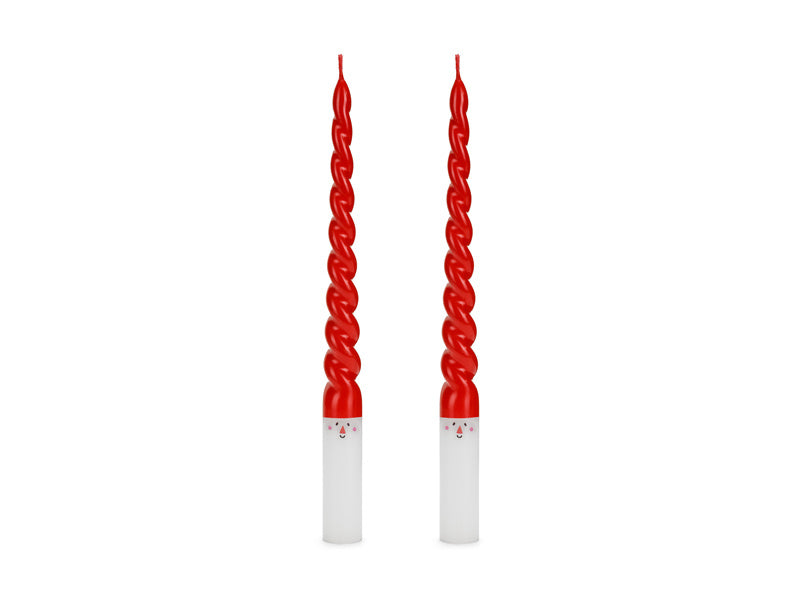 Kaarsen Kerstman 25cm 2st