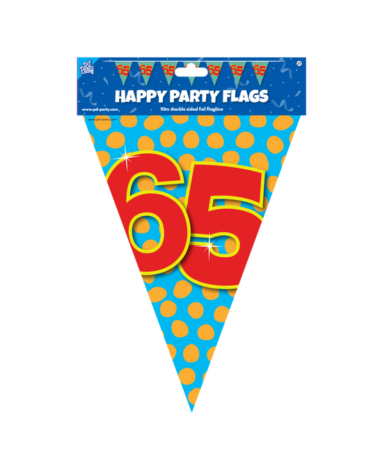 Vlaggenlijn 65 Jaar Gekleurd 10m