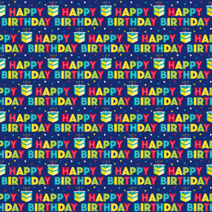 Cadeaupapier Happy Birthday Taart 1,52m